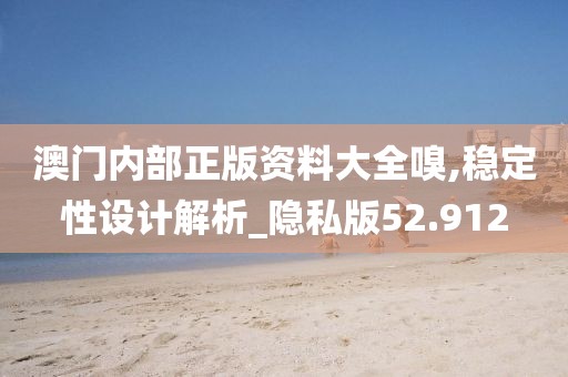 澳門內部正版資料大全嗅,穩定性設計解析_隱私版52.912
