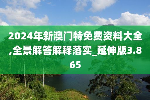 2024年新澳門特免費資料大全,全景解答解釋落實_延伸版3.865