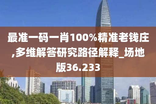 最準一碼一肖100%精準老錢莊,多維解答研究路徑解釋_場地版36.233