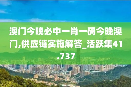 澳門今晚必中一肖一碼今晚澳門,供應鏈實施解答_活躍集41.737