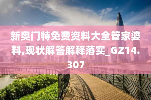 新奧門特免費資料大全管家婆料,現狀解答解釋落實_GZ14.307