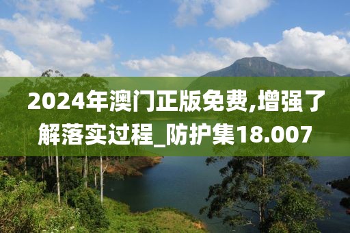 2024年澳門正版免費,增強了解落實過程_防護集18.007