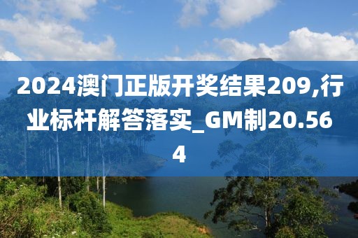 2024澳門正版開獎結果209,行業標桿解答落實_GM制20.564