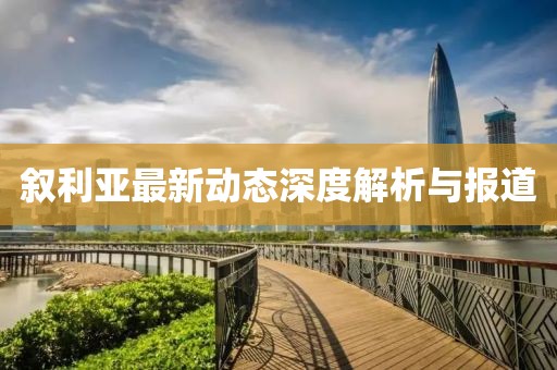敘利亞最新動態深度解析與報道