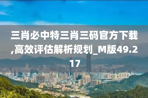 三肖必中特三肖三碼官方下載,高效評估解析規劃_M版49.217