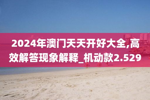 2024年澳門天天開好大全,高效解答現象解釋_機動款2.529