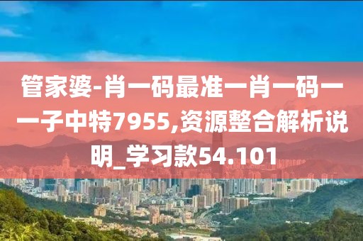 管家婆-肖一碼最準一肖一碼一一子中特7955,資源整合解析說明_學習款54.101