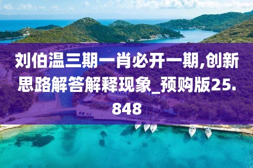 劉伯溫三期一肖必開一期,創新思路解答解釋現象_預購版25.848