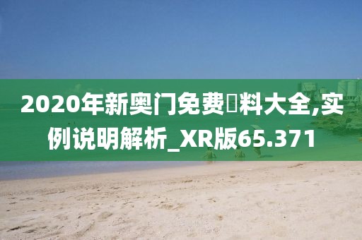 2020年新奧門免費資料大全,實例說明解析_XR版65.371