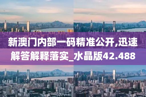 新澳門內部一碼精準公開,迅速解答解釋落實_水晶版42.488