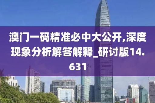澳門一碼精準必中大公開,深度現象分析解答解釋_研討版14.631