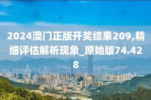 2024澳門正版開獎結果209,精細評估解析現象_原始版74.428