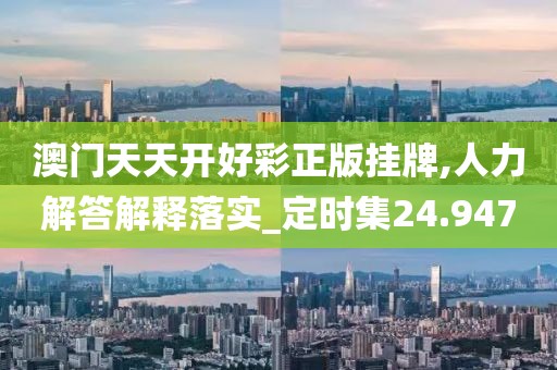 澳門天天開好彩正版掛牌,人力解答解釋落實_定時集24.947
