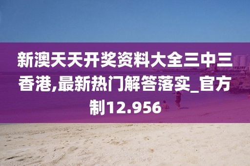 新澳天天開獎資料大全三中三香港,最新熱門解答落實_官方制12.956
