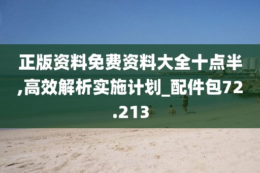 正版資料免費資料大全十點半,高效解析實施計劃_配件包72.213