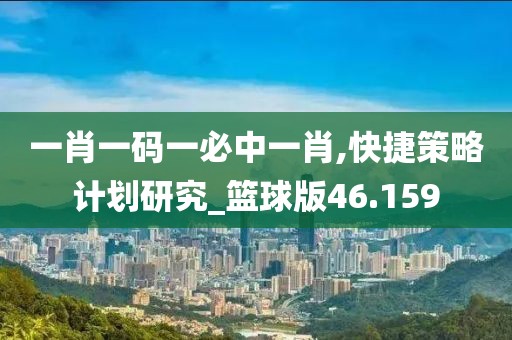 一肖一碼一必中一肖,快捷策略計劃研究_籃球版46.159