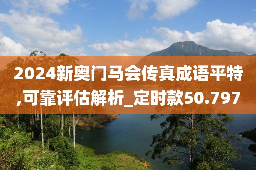 2024新奧門馬會傳真成語平特,可靠評估解析_定時款50.797