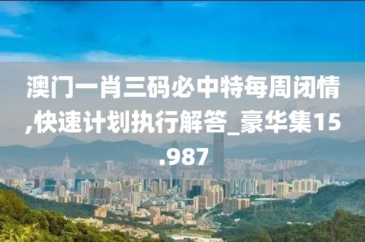 澳門一肖三碼必中特每周閉情,快速計劃執行解答_豪華集15.987