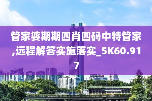 管家婆期期四肖四碼中特管家,遠程解答實施落實_5K60.917