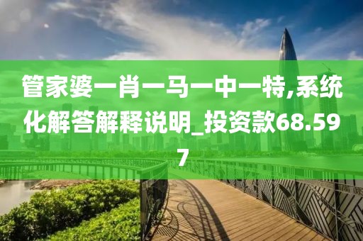 管家婆一肖一馬一中一特,系統化解答解釋說明_投資款68.597