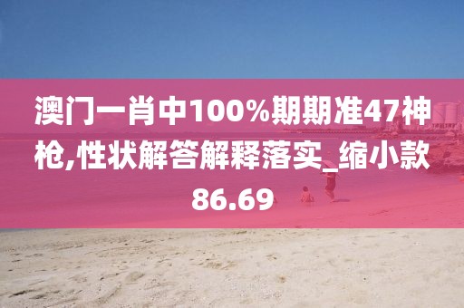 澳門一肖中100%期期準47神槍,性狀解答解釋落實_縮小款86.69