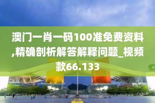 澳門一肖一碼100準免費資料,精確剖析解答解釋問題_視頻款66.133