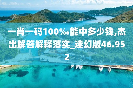 一肖一碼100‰能中多少錢,杰出解答解釋落實_迷幻版46.952