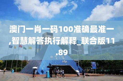 澳門一肖一碼100準確最準一,智慧解答執行解釋_聯合版11.89