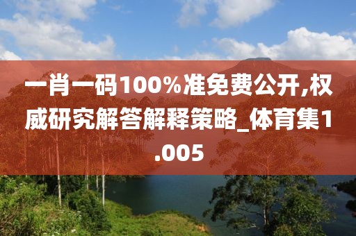 一肖一碼100%準免費公開,權威研究解答解釋策略_體育集1.005