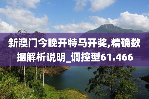 新澳門今晚開特馬開獎,精確數據解析說明_調控型61.466