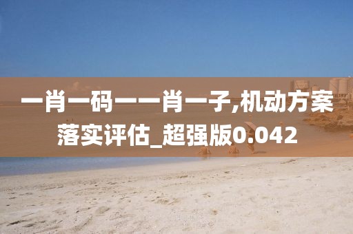 一肖一碼一一肖一子,機動方案落實評估_超強版0.042