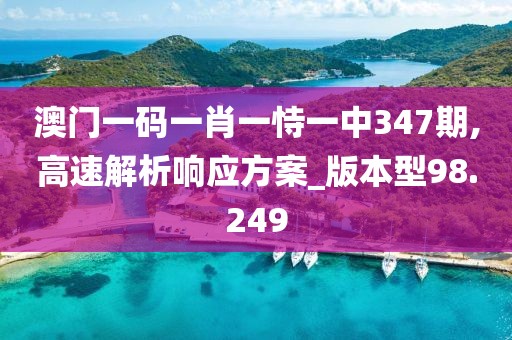 澳門一碼一肖一恃一中347期,高速解析響應方案_版本型98.249