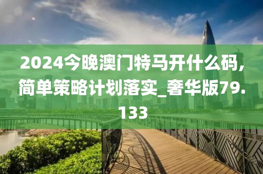 2024今晚澳門特馬開什么碼,簡單策略計劃落實_奢華版79.133