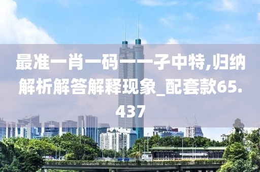 最準一肖一碼一一孑中特,歸納解析解答解釋現象_配套款65.437