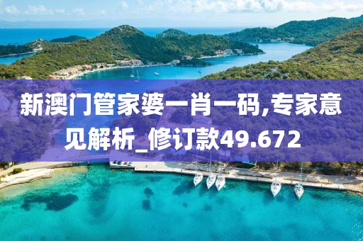 新澳門管家婆一肖一碼,專家意見解析_修訂款49.672