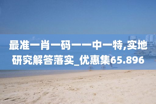 最準一肖一碼一一中一特,實地研究解答落實_優惠集65.896