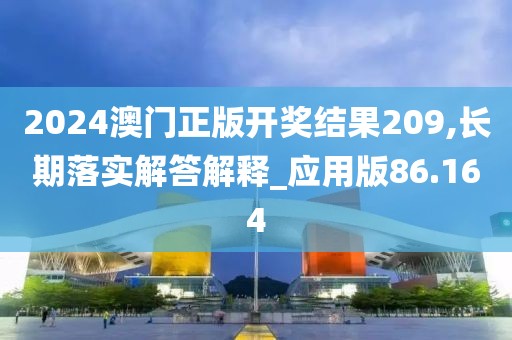 2024澳門正版開獎結果209,長期落實解答解釋_應用版86.164