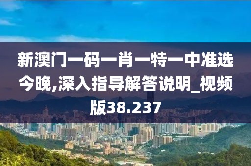 新澳門一碼一肖一特一中準選今晚,深入指導解答說明_視頻版38.237