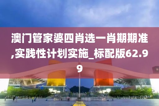 澳門管家婆四肖選一肖期期準,實踐性計劃實施_標配版62.99
