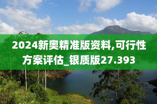 2024新奧精準版資料,可行性方案評估_銀質版27.393