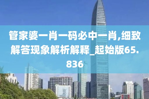管家婆一肖一碼必中一肖,細致解答現象解析解釋_起始版65.836