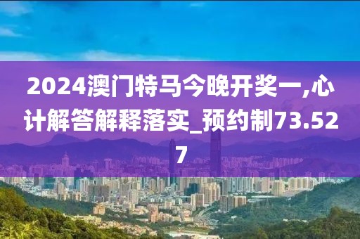 2024澳門特馬今晚開獎一,心計解答解釋落實_預約制73.527