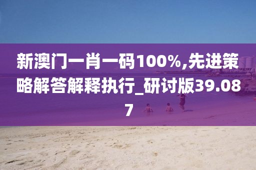新澳門一肖一碼100%,先進策略解答解釋執行_研討版39.087