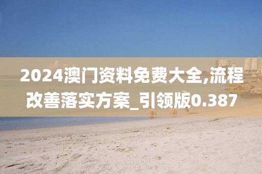 2024澳門資料免費大全,流程改善落實方案_引領版0.387
