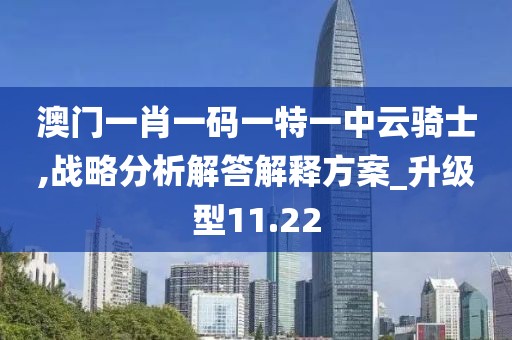 澳門一肖一碼一特一中云騎士,戰略分析解答解釋方案_升級型11.22
