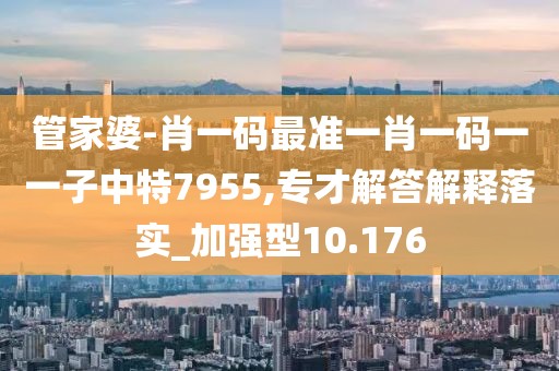 管家婆-肖一碼最準一肖一碼一一子中特7955,專才解答解釋落實_加強型10.176