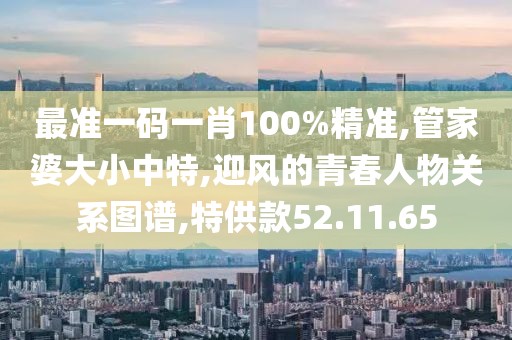 最準一碼一肖100%精準,管家婆大小中特,迎風的青春人物關系圖譜,特供款52.11.65