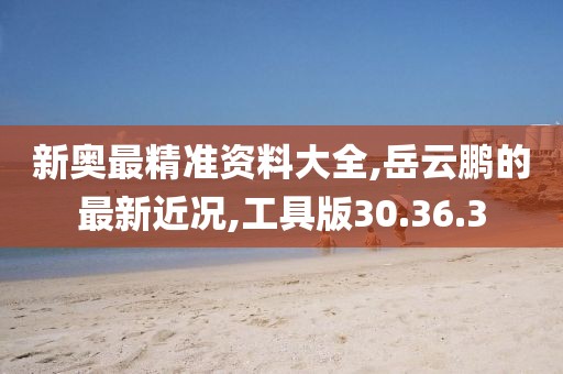 新奧最精準資料大全,岳云鵬的最新近況,工具版30.36.3