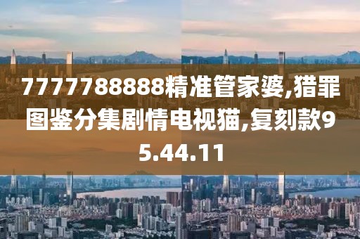 7777788888精準管家婆,獵罪圖鑒分集劇情電視貓,復刻款95.44.11