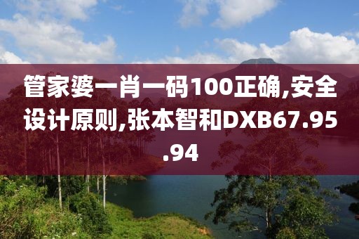 管家婆一肖一碼100正確,安全設計原則,張本智和DXB67.95.94